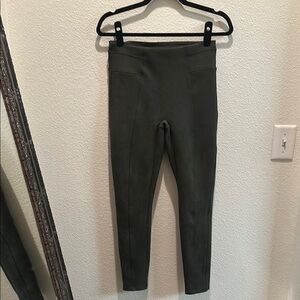 Olive Green High-Waisted Leggings
